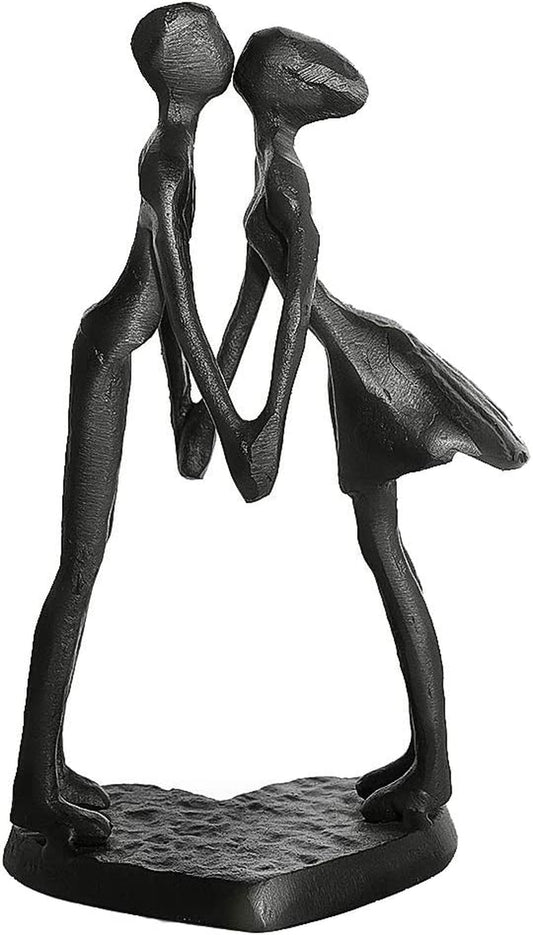 Iron Anniversary Couple Sculpture - Romantic Heart Statue for Home Decor, Gifts for Wife, Wedding Anniversary, Engagement, Marriage, Bithday, Valentine'S Day