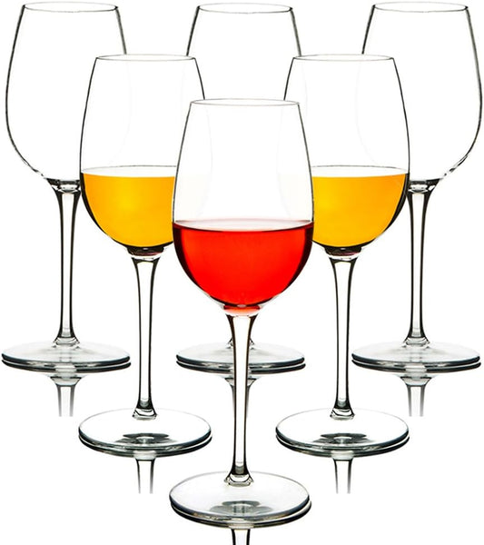 Unbreakable Red Wine Glasses, 100% Tritan Plastic Shatterproof Wine Goblets, Bpa-Free, Dishwasher-Safe 12.5 Oz, Set of 6