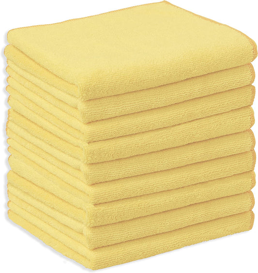9 Pack - Microfiber Thick Cleaning Towel Cloth, 16 X 24 Inches
