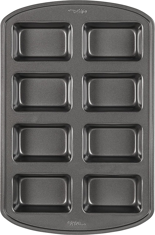 Perfect Results Non-Stick Mini Loaf Pan, 8-Cavity, 15.2 in X 9.5 in X 1.6, Gray