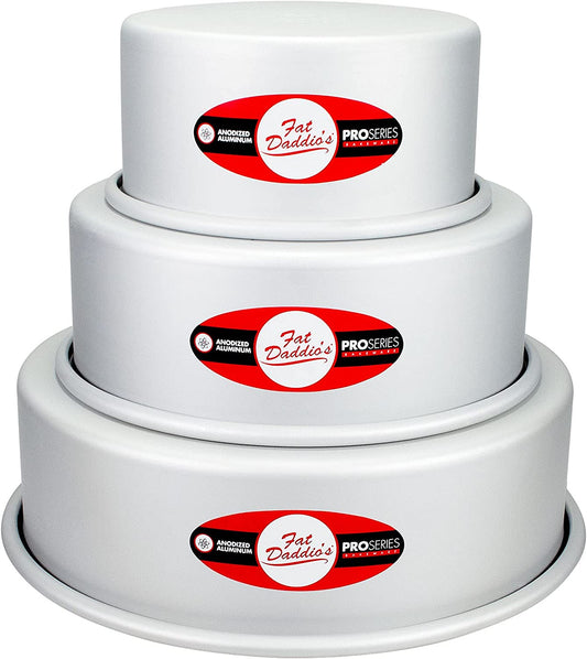 Anodized Aluminum 3-Tiered round Cake Pan Set